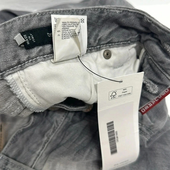Dsquared Jeans Denim Ankle Zip Pants Paint Splattered Light Grey Size 40 / US 4 - Picture 10 of 16